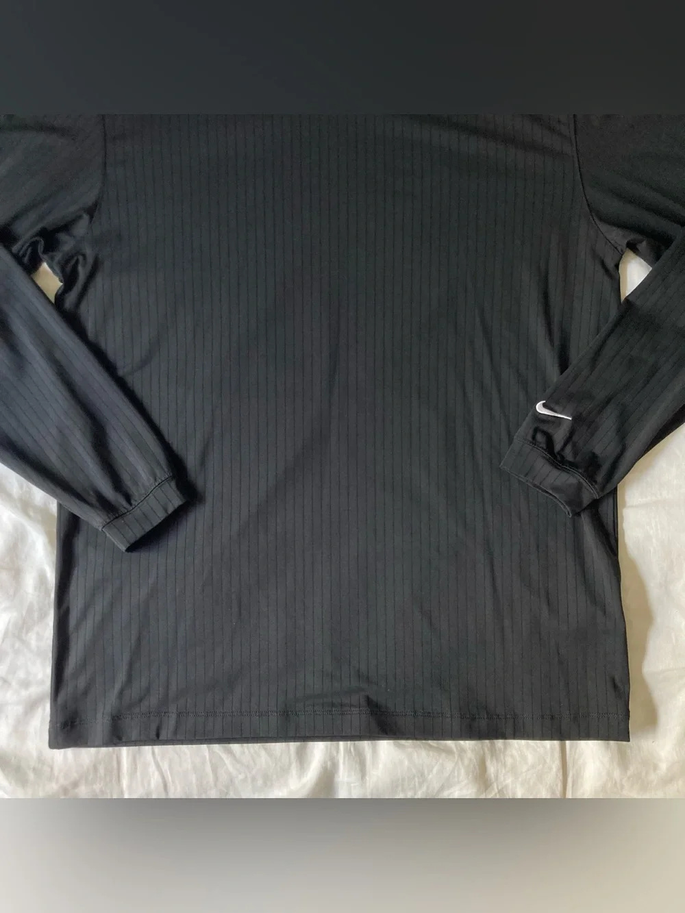 Nike Golf Long Sleeve Mock Neck Shirt Men’s Large Black Ribbed Almost Vintage